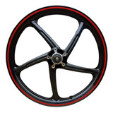 Rin Delantero Moto Italika 125z Negro Reflejante Rojo