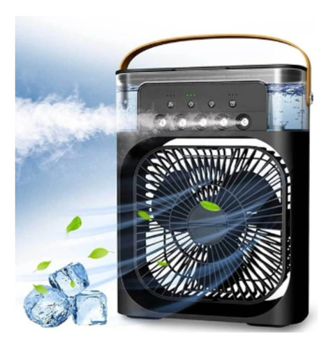 Mini Ventilador Umidificador Climatizador Cor Branco C/ Led