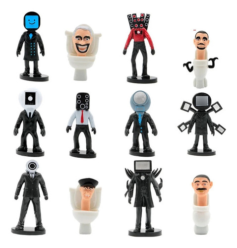 Set 12 Figuras Skibidi Toilet 8.5 Cm Tv Titan Camara - Opp