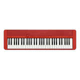 Teclado Casio Cts1 Sensitivo 61 Teclas Color Rojo