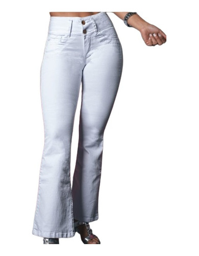 Jeans Oxford Levanta Cola Modelador Fortaleza Blanco