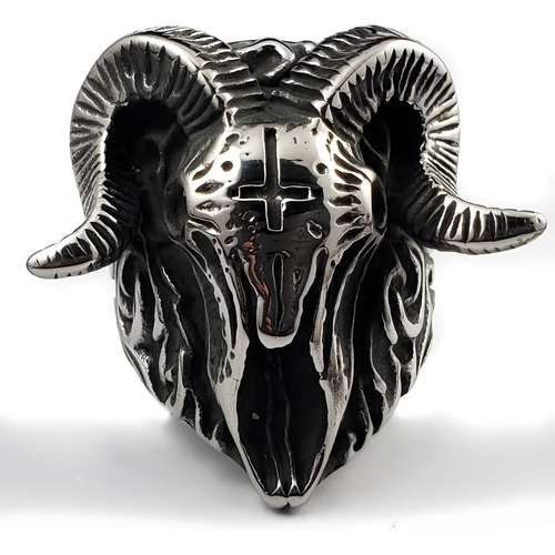 Anillo Satán Demonio Cabra Acero Inoxidable Ritual Calavera | MercadoLibre