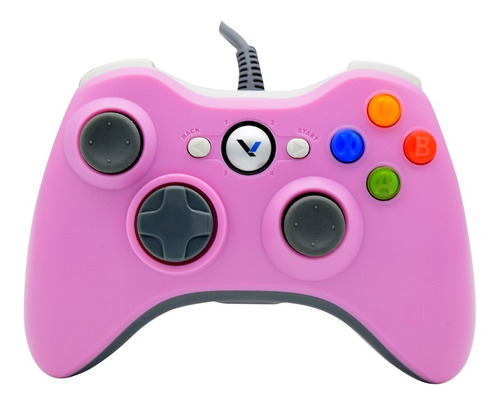 Control Alámbrico Rosa Compatible Con  Xbox 360 :: Vz