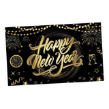 Feliz Año Nuevo Banner 2023 Telón De Fondo Negro Estilod