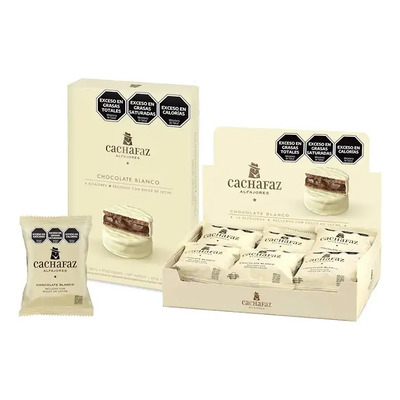 Alfajor Cachafaz Chocolate Blanco X 12u 60g
