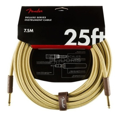 Cable Instrumento Fender Deluxe Series 7.5 Mts Tweed