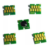 Kit 5 Chips Para Epson  Cartucho Plotter T3270 T5270 T7270