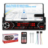 Auto Estereo 1 Din Mp3 Radio Con Bt Soporte Para Teléfono