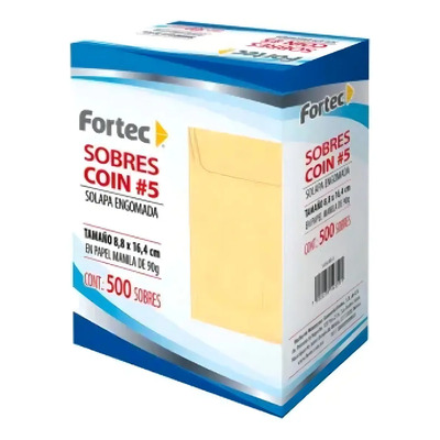 Sobre Para Nómina Fortec Manila 500 Piezas Color Amarillo | Envío gratis