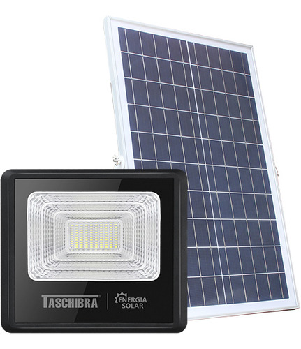 Refletor Led Solar Taschibra Tr Sun 60w Preto 6500k