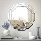 Espejo De Pared Hexagonal Biselado Para Decoración Elegante