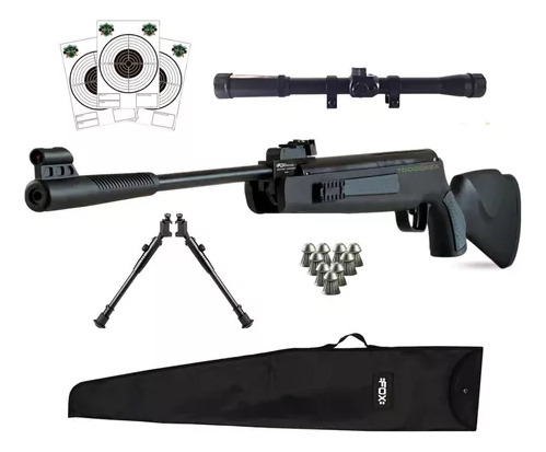 Rifle Nitro Pistón Fox Sr 1400 Con Mira Y Balines 