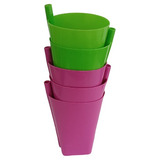 12 Vasos De Plástico Con Popote Para Niño 349ml Colores