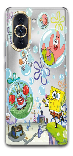 Funda Bob Esponja 1 Transparente Para Huawei Todos