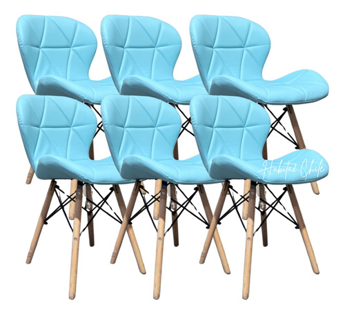 Pack X6 Silla Eames Acolchada Radar