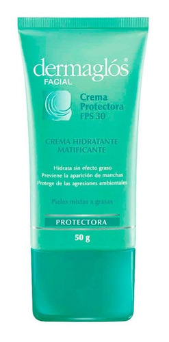 Crema Facial Dermaglos Hidratante Matificante Fps30 50gr