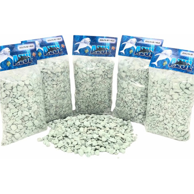 Azul Zeolita Filtrante 5 Bolsas De 1 Kg Para Acuarios