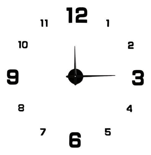 Reloj De Pared 3d Moderno Grande Luminoso, Minimalista