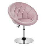 Silla De Vanity Para Maquillaje Con Respaldo Redondo Ajustab