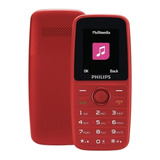 Telefone Celular Philips E108 Vermelho