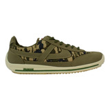 Tenis Camuflaje Militar Verde Hombre O Mujer Panam 