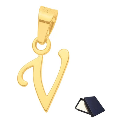 Dije Letra V Dijes De Letras Nombres Iniciales Oro 10k Mujer Niña Niño Bebe Dije Oro 10k 10 Kilates Oro Dama 10 Quilates Regalo Inicial Joyería Fina Oro 10k | Envío gratis