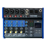 Consola Audio Mixer Moon Mse6 Fx Usb Bluetooth 6 Canales