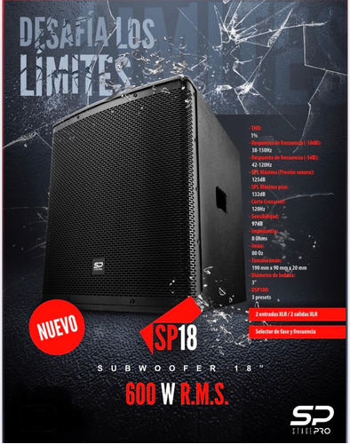 Subwoofer Stage Pro Sp-18 Amplificado 