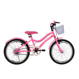 Bicicleta Aro 20 Feminina Athor Mist Aro Aero C/cesta Cor Rosa Branco C Cestão