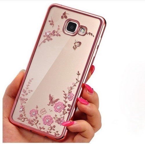 Funda Tpu Flor Stras Samsung Galaxy S6/7/edge/s8/s8+/note5/8