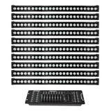 Kit 10 Ribaltas Led Pixel Outdoor 24x12w Rgbw + Mesa Dmx 192