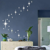 Calcomanías De Pared Con Espejo Starburst Retro, Decoracione