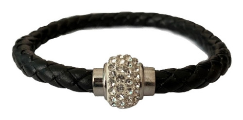 Pulsera Cuero Para Mujer Elegante Brillante Bola Moda 