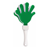 Paquete De 12 Verde/blanco Manos Clapper Hacedores De Ruido 