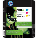 Kit 3 Tintas Color Hp 910xl Cyan Amarillo Magenta