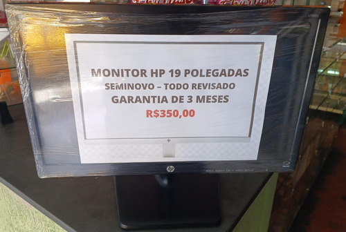 Monitor Hp 19  Impecável - Seminovo - É Comprar E Usar.