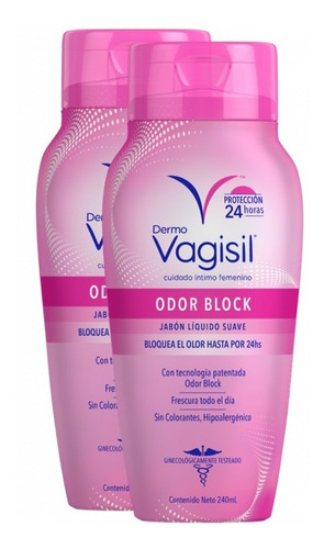 Set X 2 Jabón Líquido Dermo Vagisil Odor Block 240ml