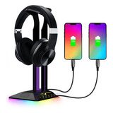 Soporte Audífono Ouvido Headset Gamer Con Rgb 7 Cor Tipo-c