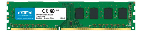 Memoria Ram Gamer Color Verde  8gb 1 Crucial Ct102464bd160b