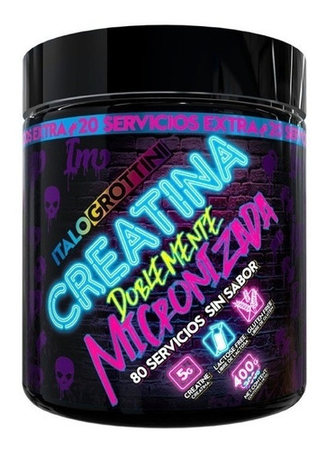 Suplemento En Polvo Italo Grottini  Creatine Doblemente Micronizada Monohidrato De Creatina Doblemente Micronizada En Pote De 400g