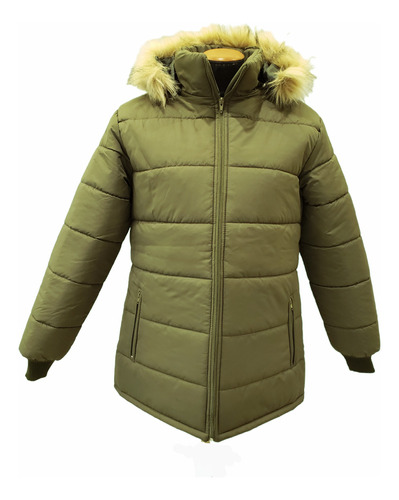 Campera Parka Inflable De Mujer Talles Grandes Con Capucha