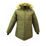 Campera Parka Inflable De Mujer Talles Grandes Con Capucha