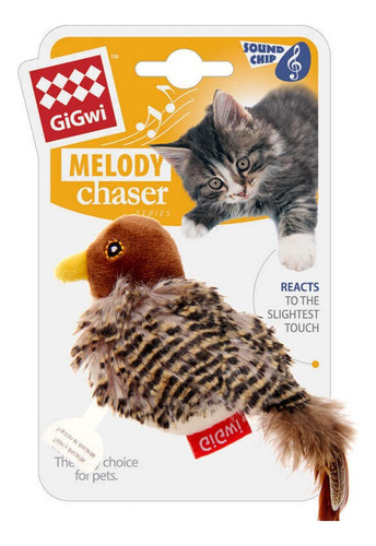 Juguete Gato Gigwi Melody Chaser Pajaro Con Sonido. Np