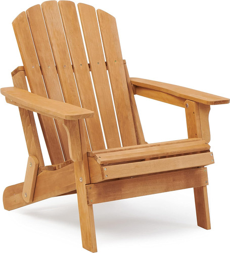 Silla Adirondack Plegable De Madera De Gran Tamaño, Sillón D