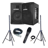 Kit Caixa Retorno Amplificado 12 Polegadas 500w + Tripé