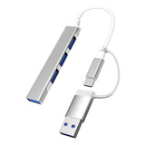 Extensões K Mini Usb Hub, Hub 3.0 De 4 Portas, Adaptador Sta