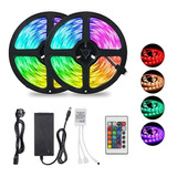 Tira 10 Metros Gamer Luces Led Rgb Exterior Autoadhesivas