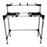 Rack Dj Com Barras Em L Para Notebook E Mixer Em Aluminio