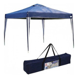 Tenda Gazebo Praia Dobrável Sanfonada X-flex 3x3m Azul Mor