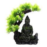 Musgo Zen Estatua De Buda Acuario Escondite Pecera [j]